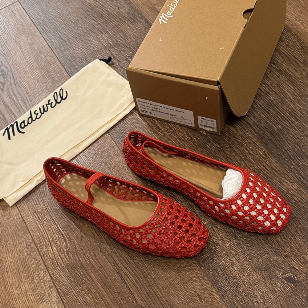 Madewell Red Woven Loafers